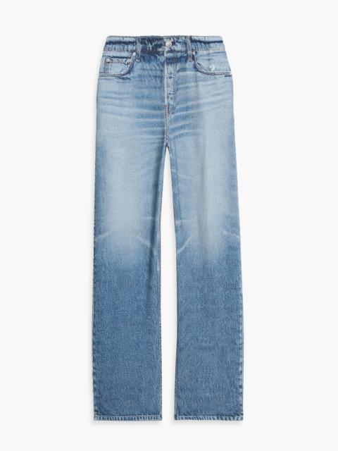 rag & bone Miramar denim-effect cotton-terry wide-leg pants