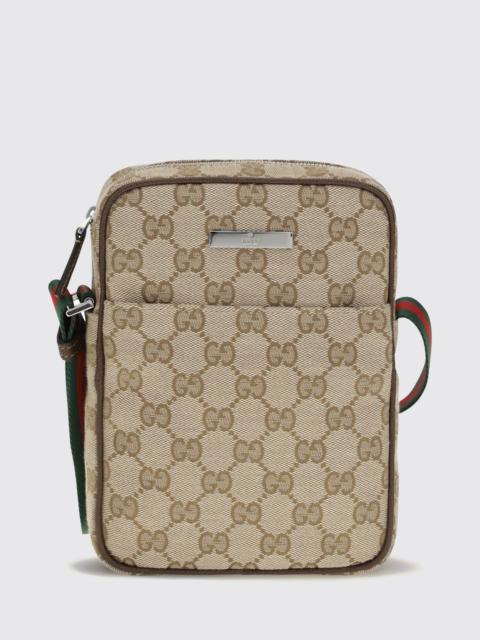 GUCCI Gucci Men Mini Crossbody Bag Gucci In Gg Supreme Fabric With Monogram