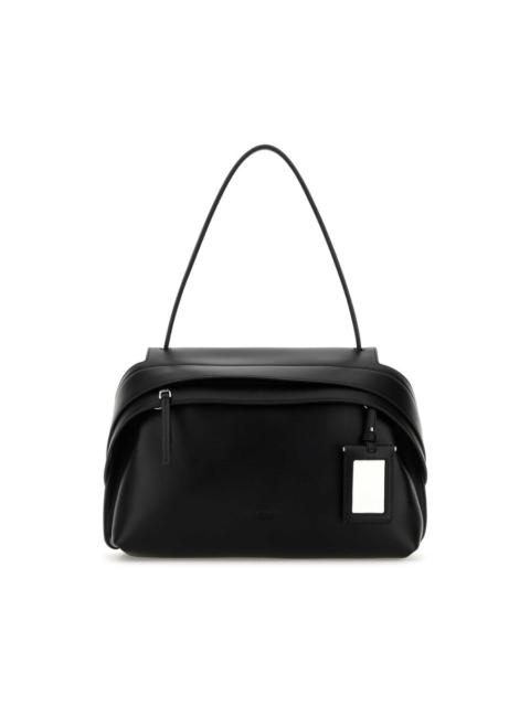 Tod's Tods Black Eather Medium Tod S Wave Shoulder Bag