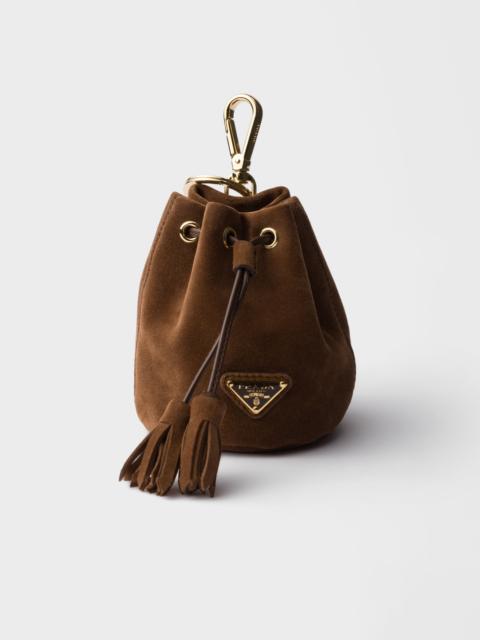 Prada Mini Icon suede keychain charm