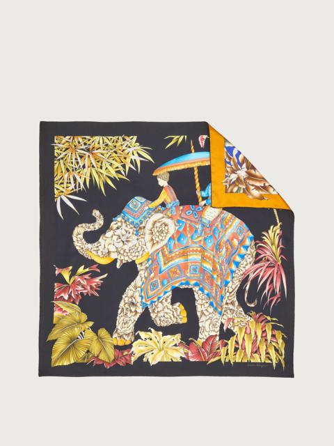 FERRAGAMO India print silk scarf