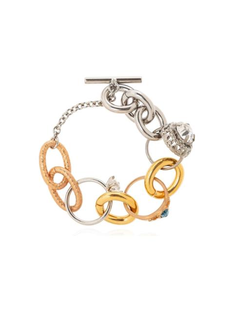Two-toned Ring Charm Bracelet