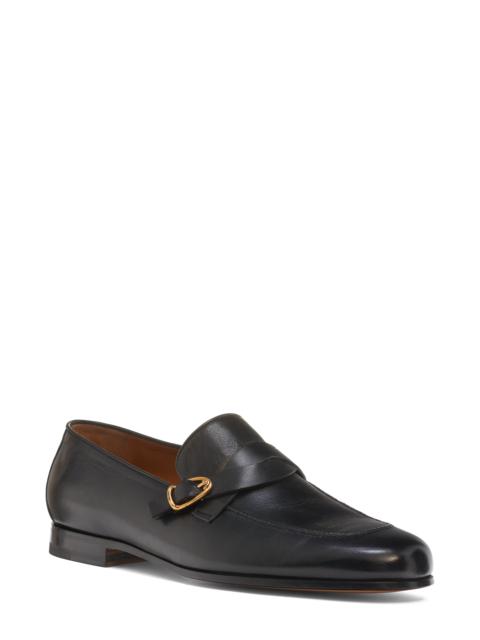 TOM FORD Gigi Twisted Buckle Band Loafer in 1N001 Black at Nordstrom