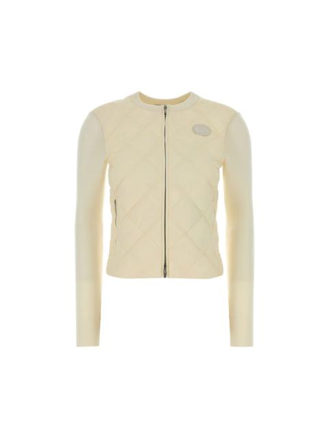 Burberry BURBERRY $1250 Ceramic White Quilted Nylon And Wool Fulbrook