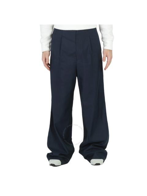 Balenciaga Men's Navy Crinkl Large Fit Pants