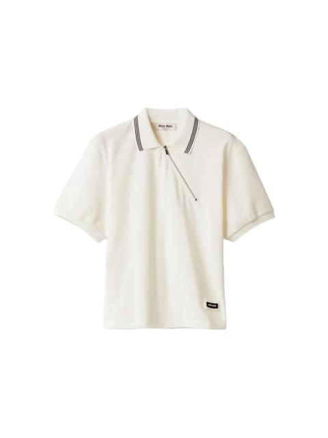 Miu Miu mm piquet zip obliqua