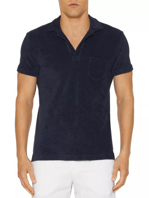 Cotton Terry Solid Tailored Fit Polo Shirt