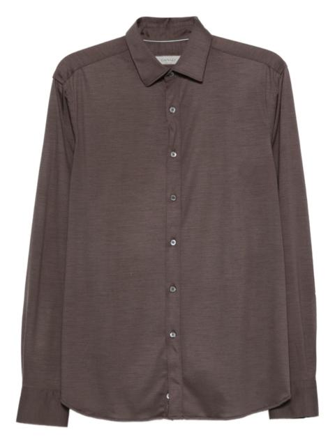 Canali long-sleeve wool shirt