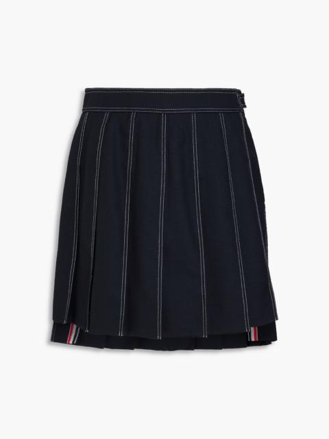 Thom Browne Pleated wool mini skirt
