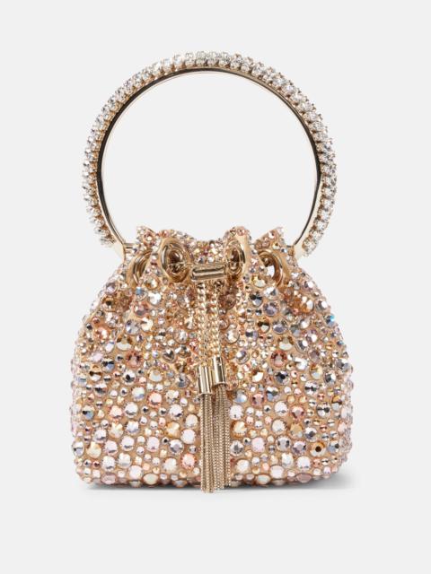 Bon Bon Micro embellished satin bucket bag