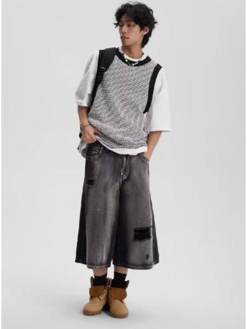 Other Designers Archival Clothing - Black colour harajuku Japanese jort pant