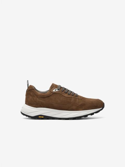 CORNELIANI Brown suede running shoes