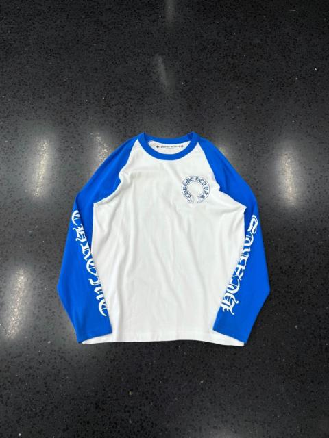 Chrome Hearts Chrome Hearts Long-Sleeve Horseshoe Baseball Tee 'White/Blue'