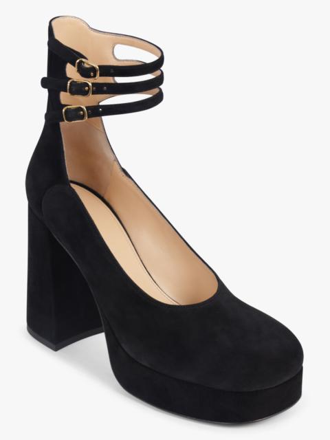 Chloé LOTI SUEDE PLATFORM HEEL | BLACK