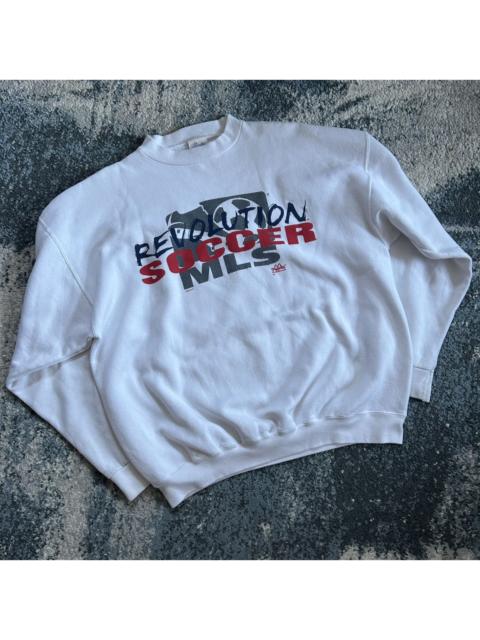 Other Designers Majestic - 1997 MADE iN USA NEW ENGLAND REVOLUTiON FLEECE CREWNECK MLS