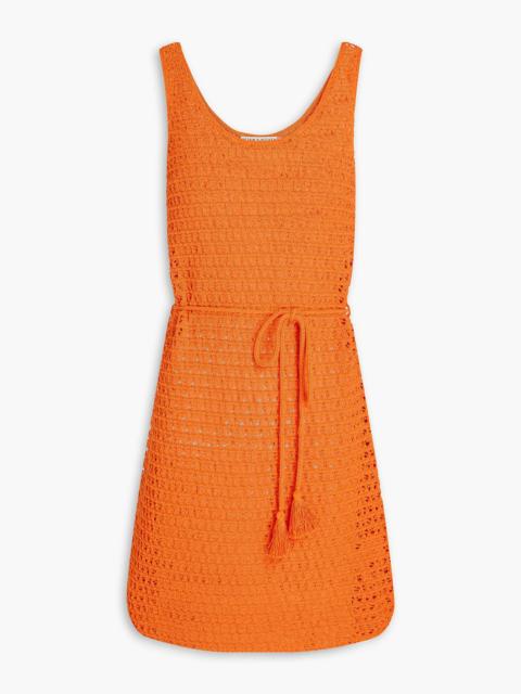 Alice + Olivia Tomoko crocheted cotton-blend mini dress
