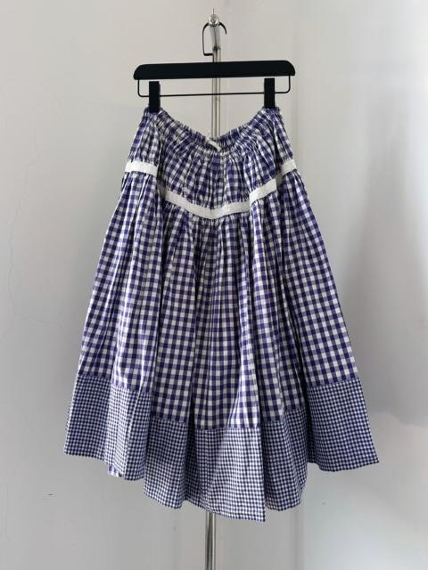 Comme Des Garçons Comme Des Garcons Rei Kawakubo Tricot line check patchwork skirt