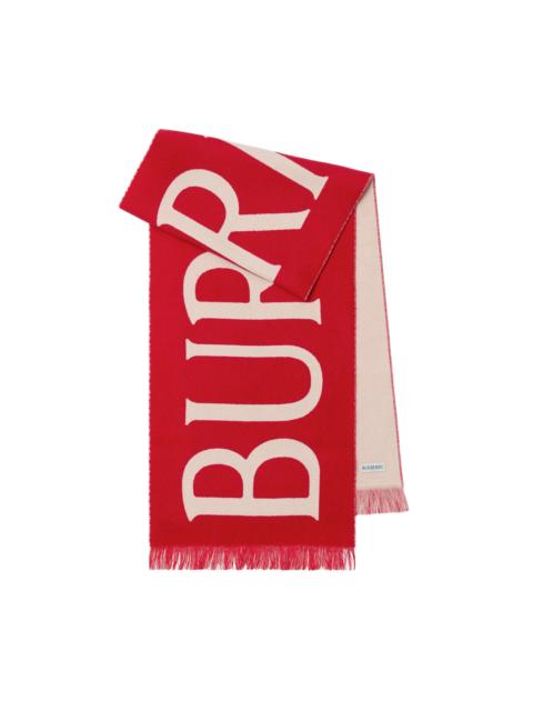 Burberry burberry Logo Wool Scarf in Post at Nordstrom