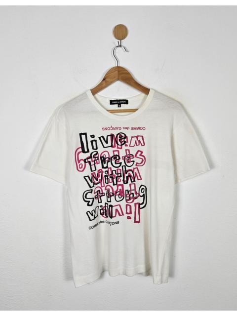 Comme Des Garçons Comme des Garcons CDG Live Free With Strong Will shirt