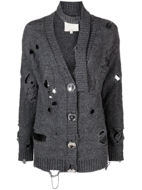 Meryll Rogge oversized distressed wool cardigan