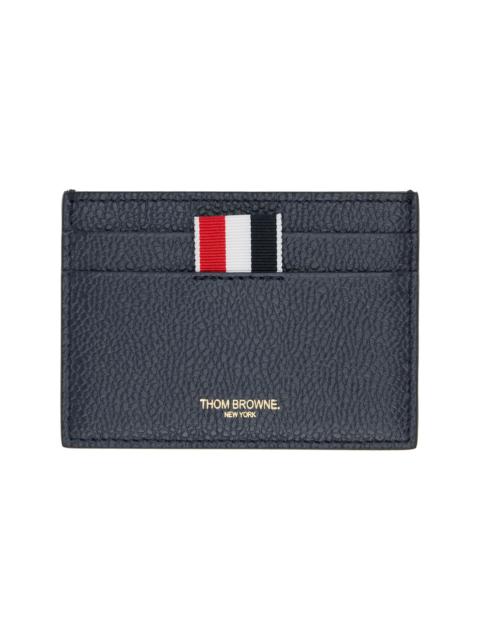 Thom Browne Navy Side 4-Bar Stripe Card Holder