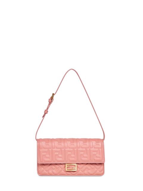 FENDI Fendi Women Pink Wallet On Chain Baguette Minibag