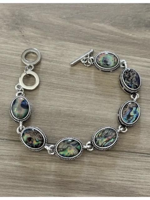 Other Designers Japanese Brand - Iridescent Abalone Shell Bracelet - Boho Aesthetic
