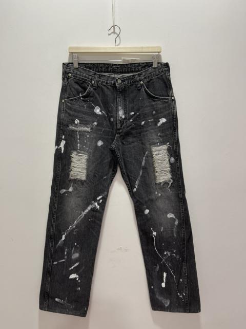 Other Designers Vintage - VINTAGE WRENGLER PATCHWORK RIPPED SPLATTER PAINTS DISTRESSED