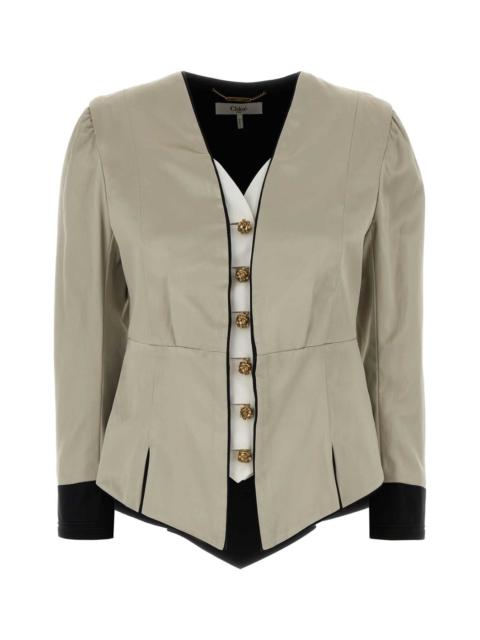 Chloé Chloe Women Light Grey Satin Blazer