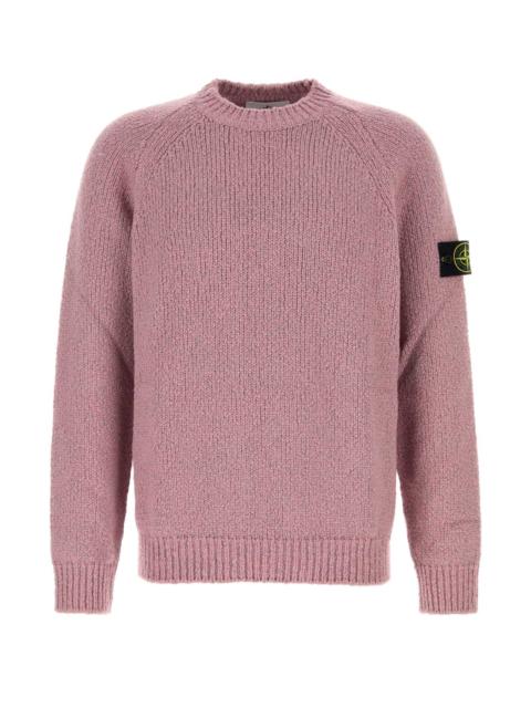 Stone Island Stone Island Men Melange Pink Wool Blend Sweater