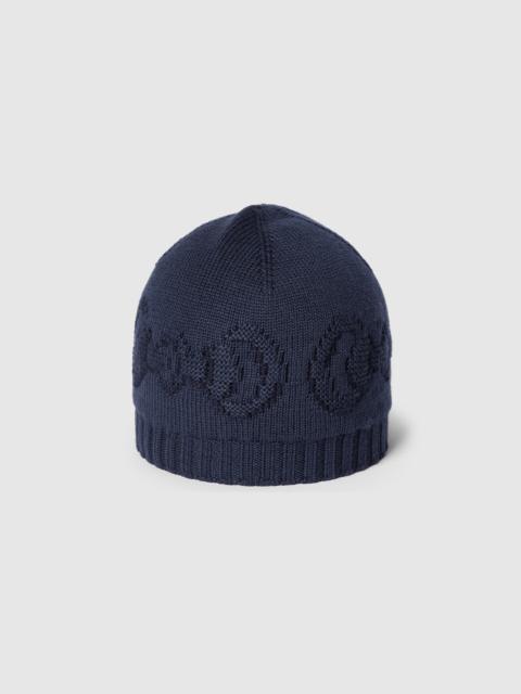 GUCCI Wool hat with Horsebit detail