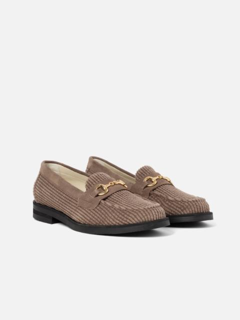 DUKE + DEXTER Wilde Brown Corduroy Bit Loafer - Women's