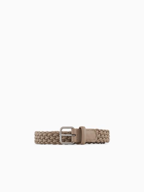 GIORGIO ARMANI WOVEN LEATHER BELT