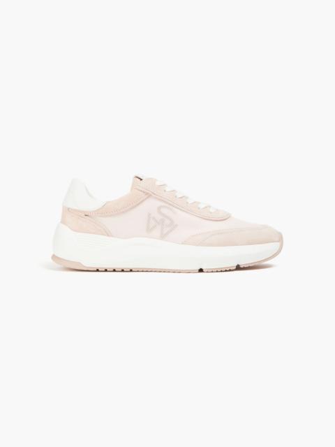 Stuart Weitzman Glide mesh and suede sneakers