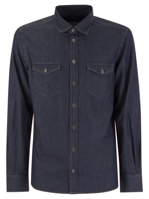 Peserico - Peserico Men Denim Shirt