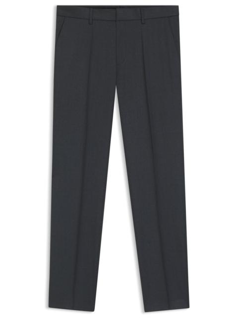 BOSS REGULAR-FIT TROUSERS IN WOOL SERGE