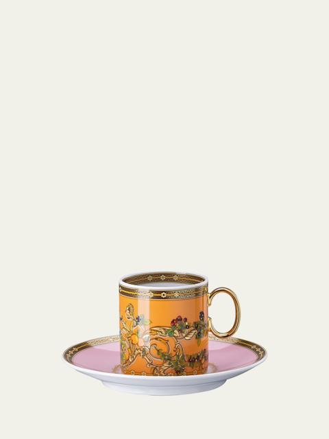 VERSACE Butterfly Garden Modern Teacup & Saucer Set