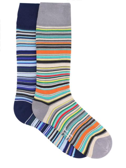 Paul Smith Paul Smith Men 2-Pack Striped Socks