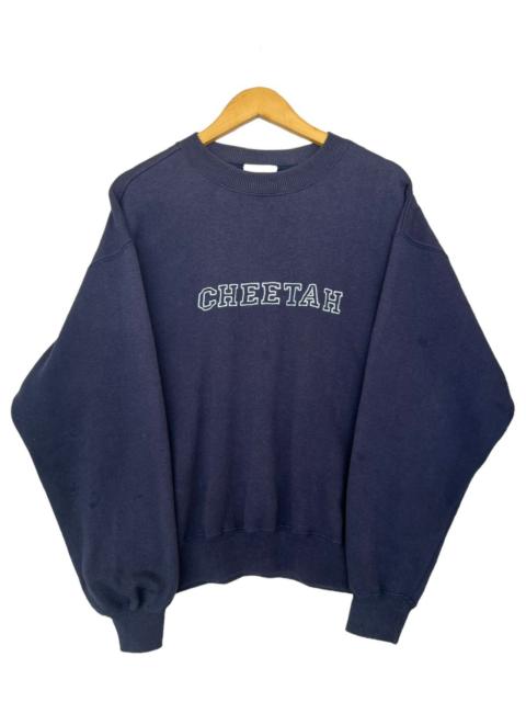 Other Designers Vintage 90s Cheetah Baggy Boxy Distressed Sweatshirt