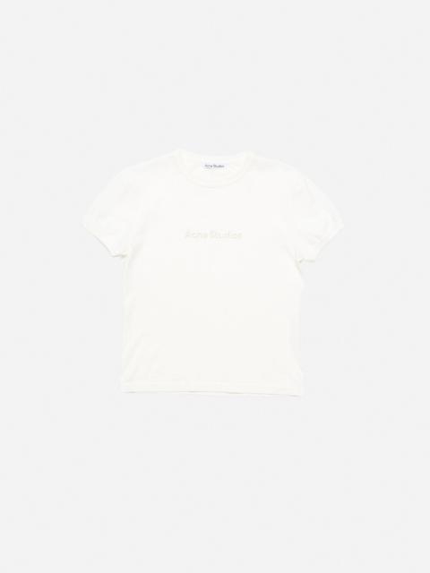 Acne Studios Logo t-shirt - fitted fit - Cold white