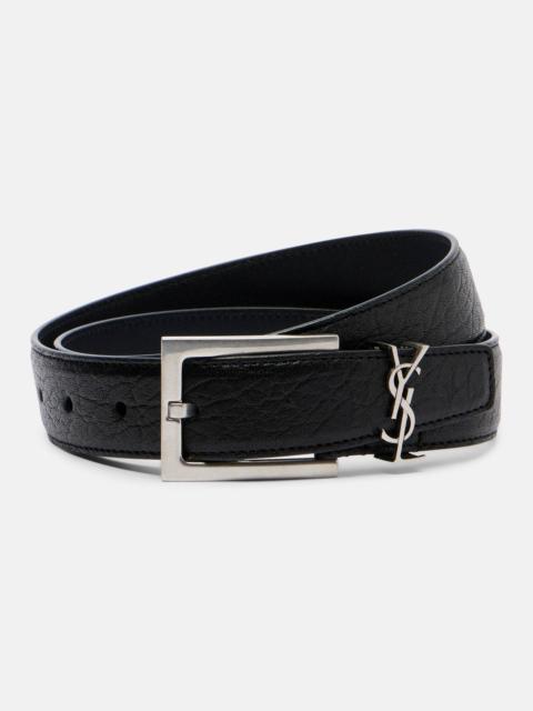 SAINT LAURENT Cassandre leather belt
