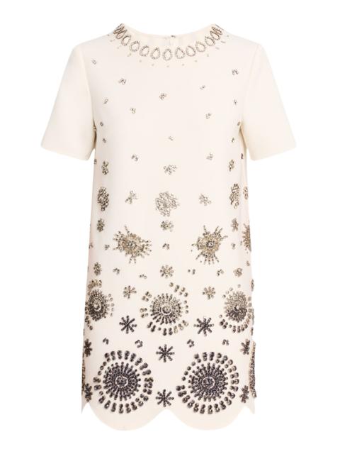 Oscar de la Renta Crystal Medallion Shift Dress
