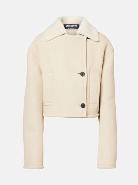 JACQUEMUS Marino cropped shearling jacket