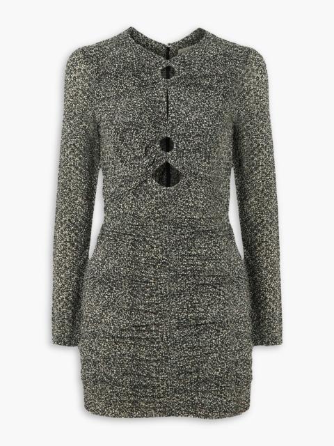 Isabel Marant Jana cutout ruched printed stretch-jersey mini dress