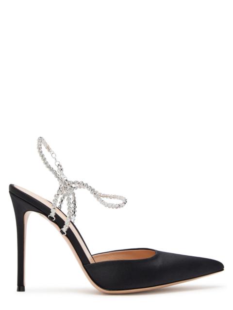 Gianvito Rossi Gianvito Rossi 105 Embellished-strap Satin Pumps