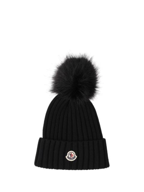 Moncler Moncler Women Wool Hat With Pom Pom