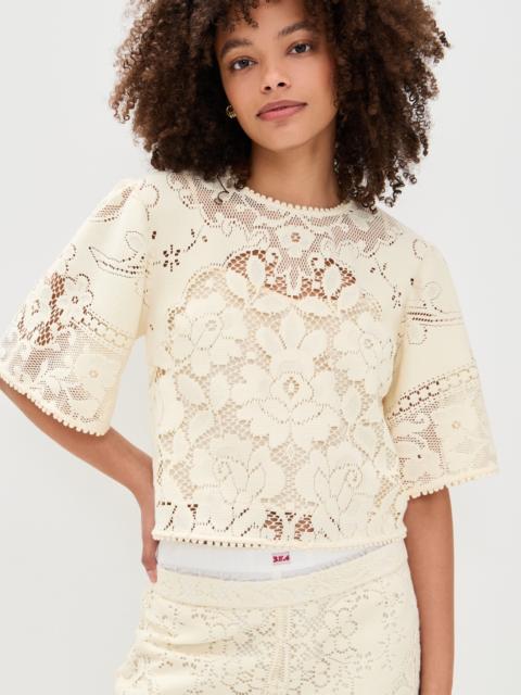 Sea Arianna Lace Short Sleeve Top