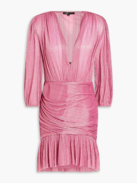 maje Embellished lamé mini dress