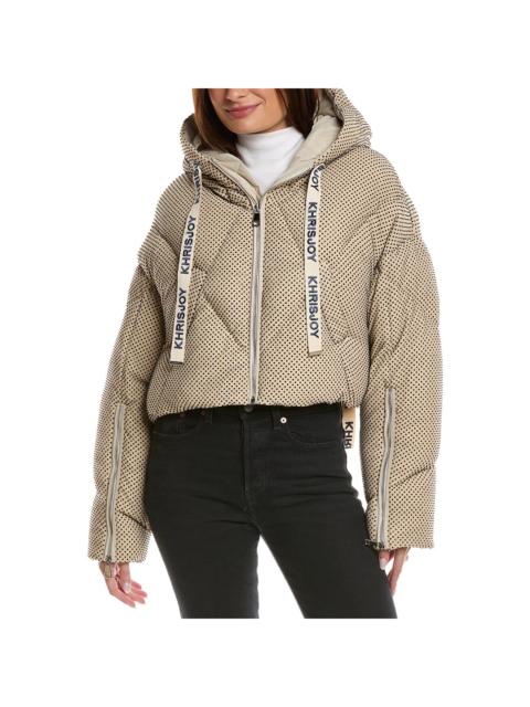 Khrisjoy KHRISJOY Khris Rhinestone Crop Puffer Down Jacket