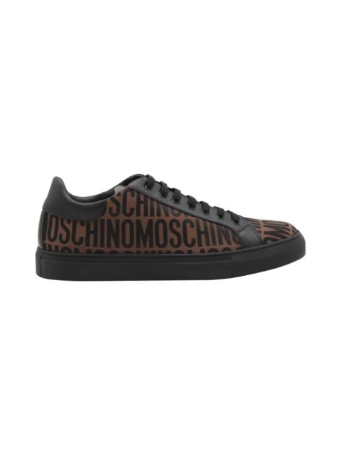 Brown All Over Logo Sneakers